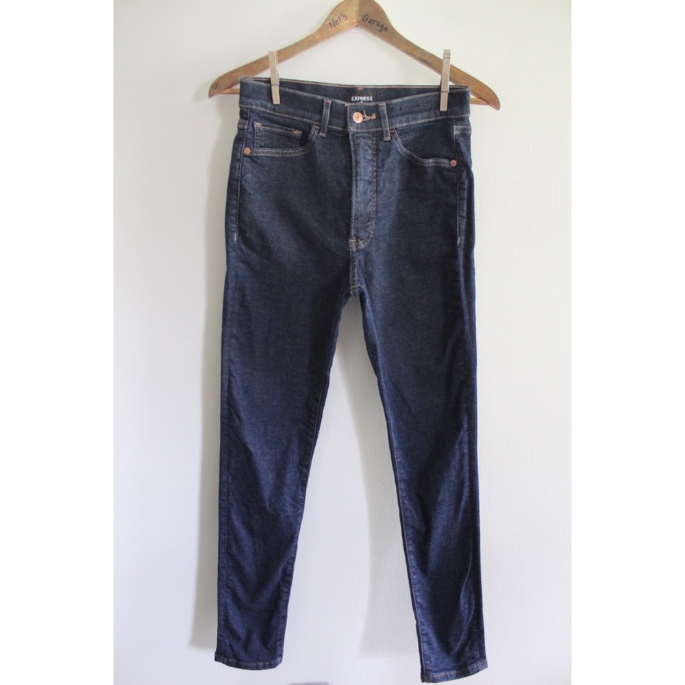 Express Women's Dark Wash High Rise Skinny Jeans 2 26 Preowned